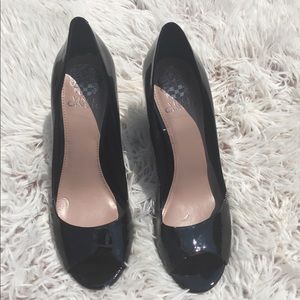 Vince Camuto Berit black patent leather heels